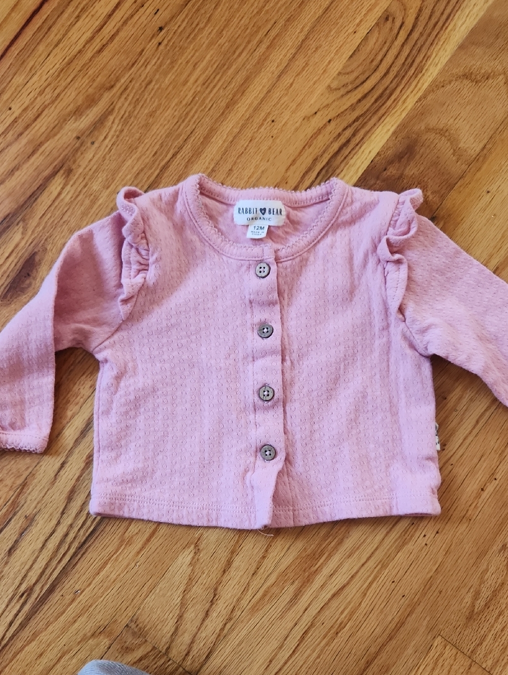 NWOT Rabbit+bear Sweater 12-18M Pink